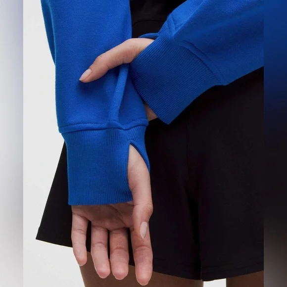 NWT Lululemon Scuba Oversized Half-Zip Hoodie Galactic Cobalt SIZE XS / S - Picture 4 of 12